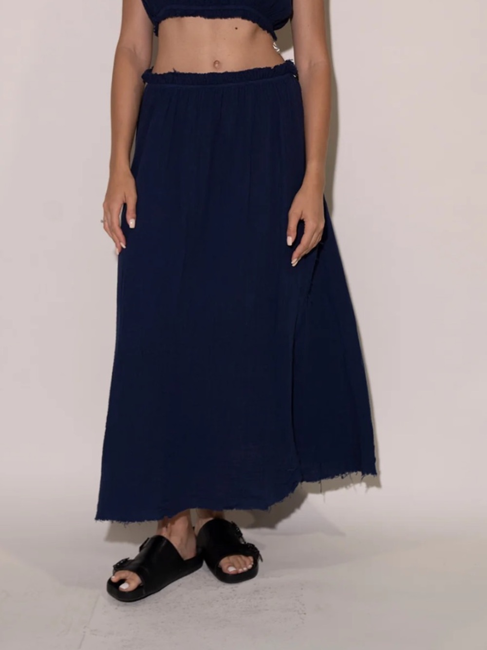Stark X Mallory cotton skirt black